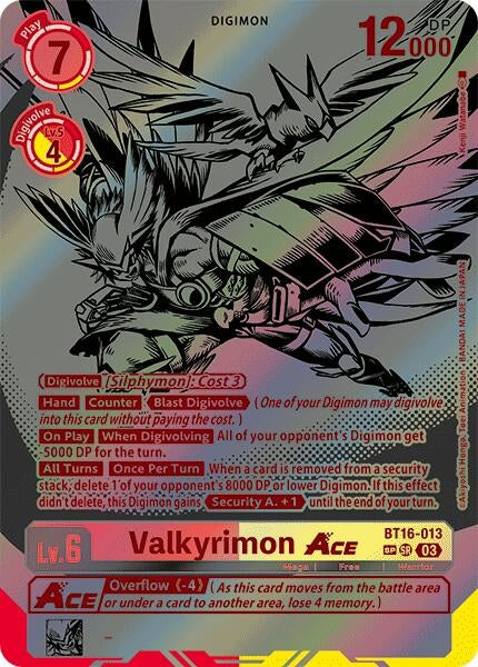 Image for Valkyrimon ACE (Textured) - Digimon Card Game
