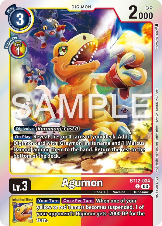 Image for Agumon - BT12-034 (Official Tournament Vol.13 Winner Pack) - Digimon Card Game