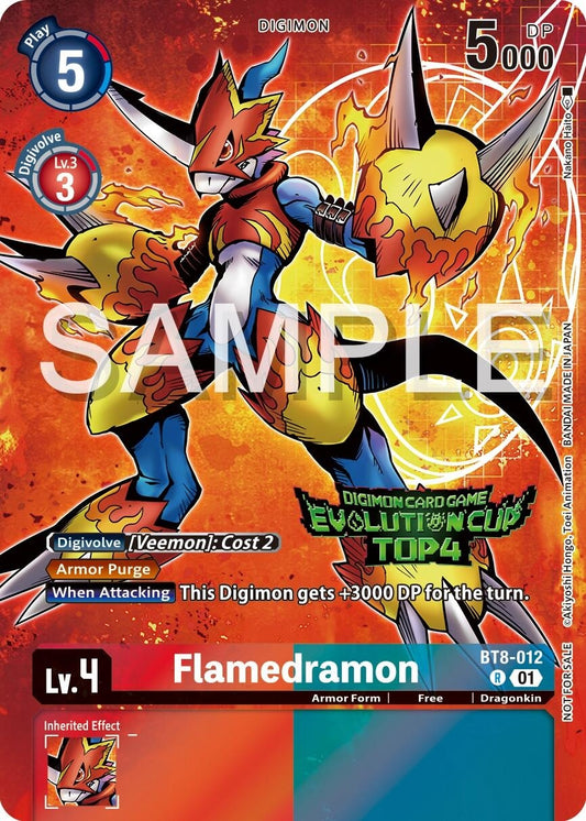 Image for Flamedramon - BT8-012 (2024 Evolution Cup Top 4) - Digimon Card Game