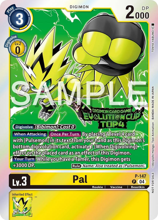 Image for Pal - P-147 (2024 Evolution Cup Top 4) - Digimon Card Game