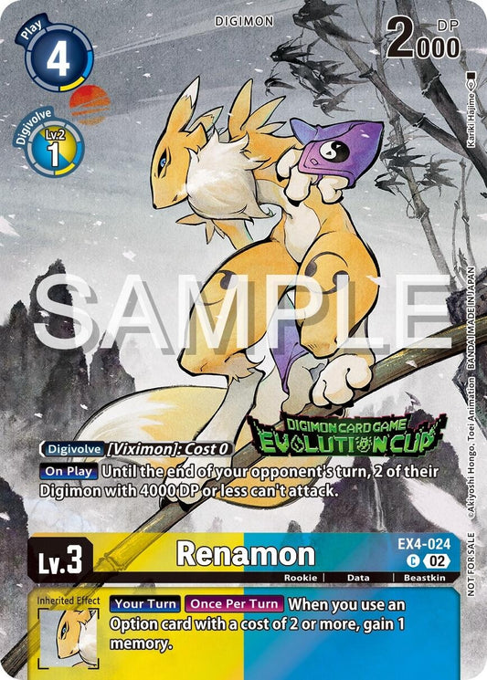 Image for Renamon - EX4-024 (2024 Evolution Cup) - Digimon Card Game