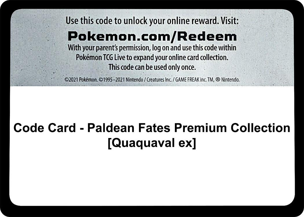 Image for Code Card - Paldean Fates Premium Collection [Quaquaval ex] - Pokemon