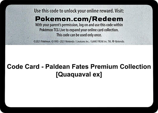 Image for Code Card - Paldean Fates Premium Collection [Quaquaval ex] - Pokemon
