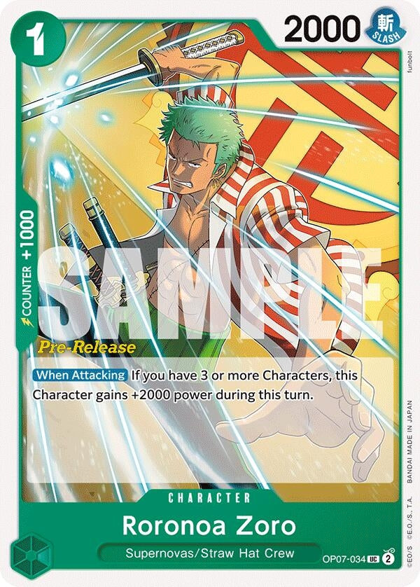Image for Roronoa Zoro (034) - One Piece Card Game