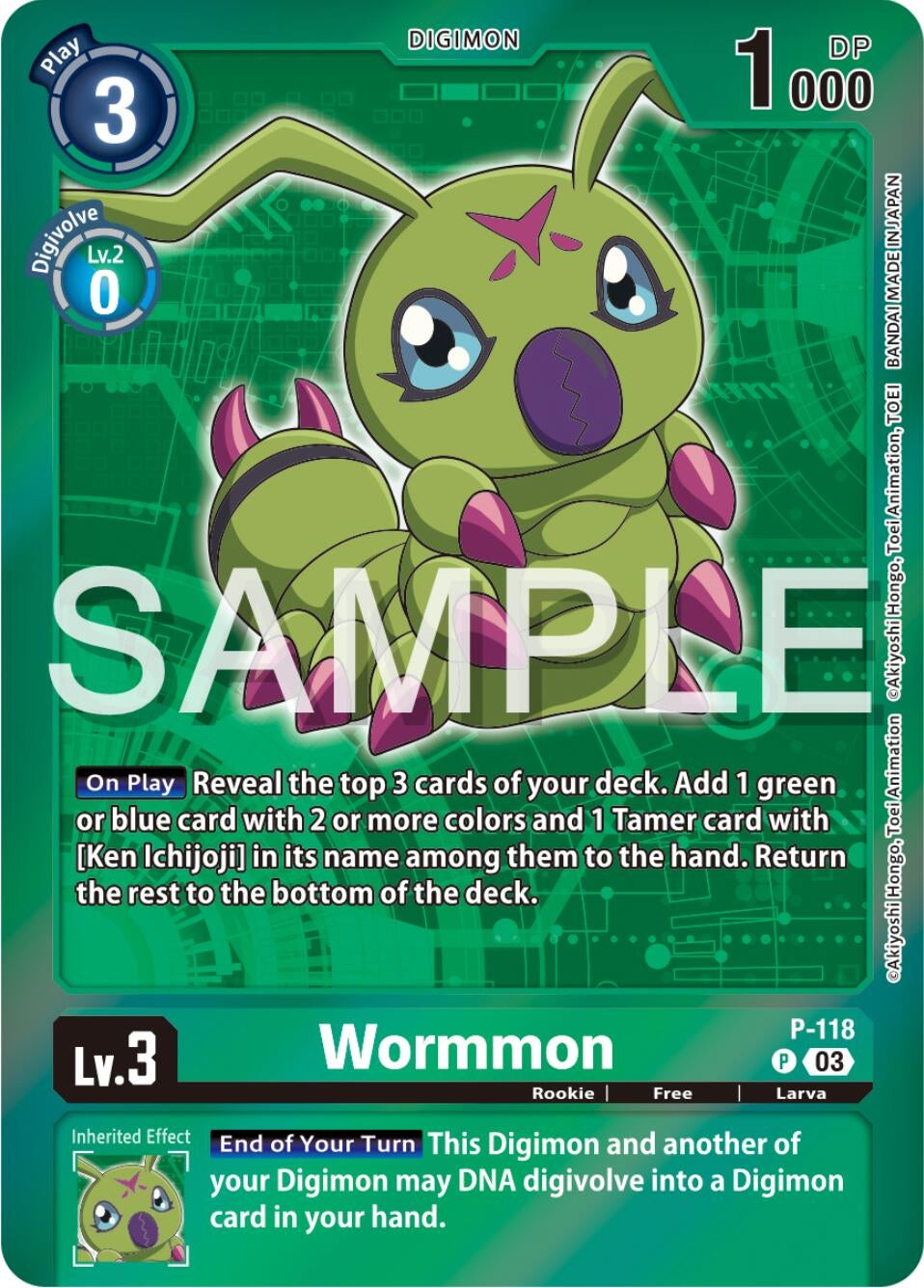 Image for Wormmon - P-118 (Digimon Adventure Box 2024) - Digimon Card Game