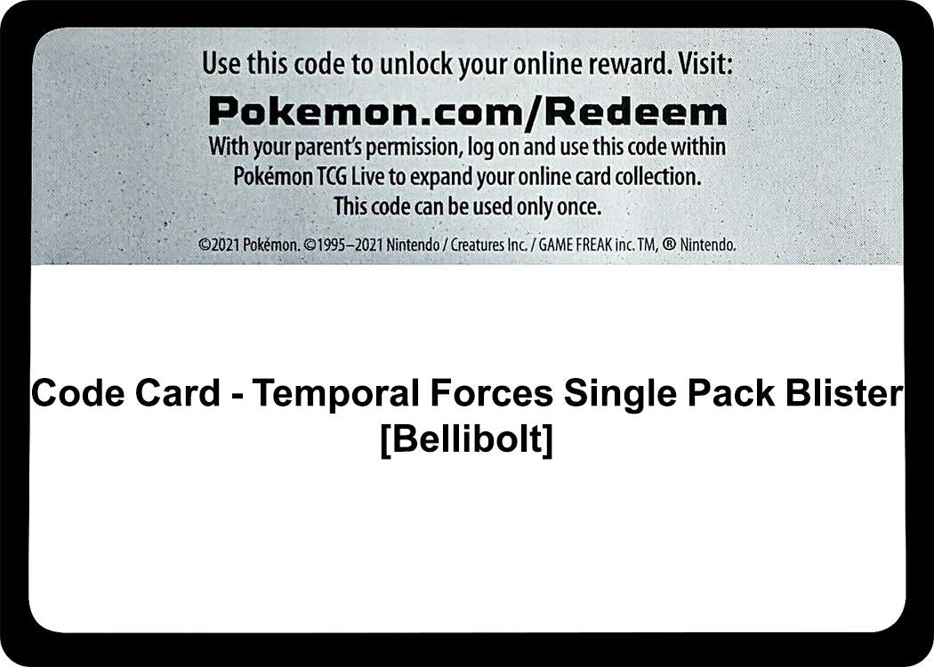Image for Code Card - Temporal Forces Single Pack Blister [Bellibolt] - Pokemon