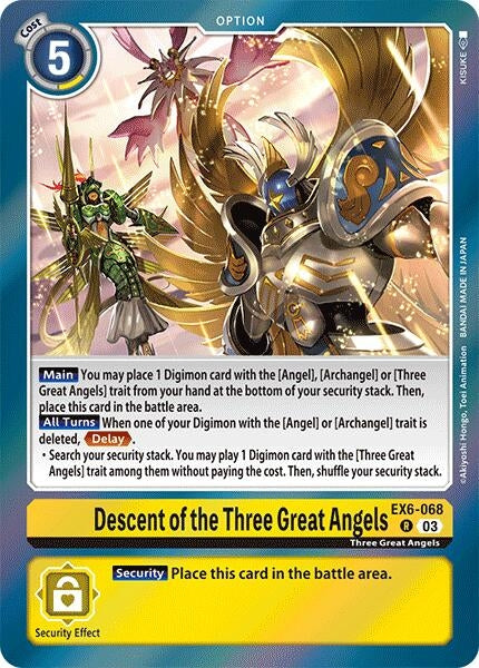 Image for Descent of the Three Great Angels - Digimon Card Game