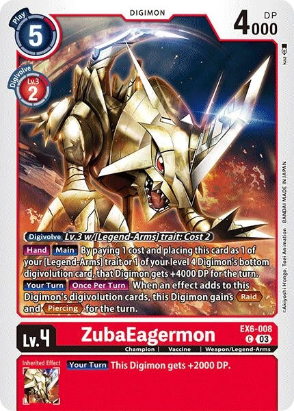 Image for ZubaEagermon - Digimon Card Game