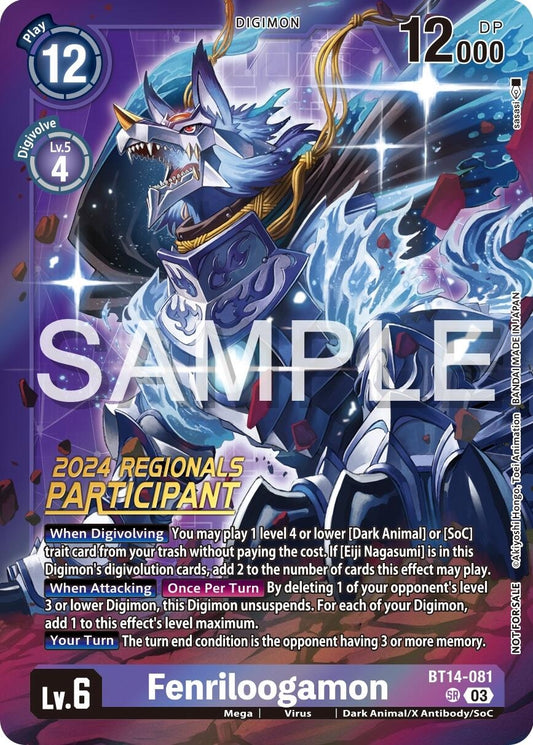 Image for Fenriloogamon (2024 Regionals Participant) - Digimon Card Game