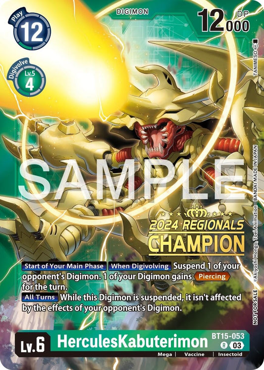 Image for HerculesKabuterimon (2024 Regionals Champion) - Digimon Card Game