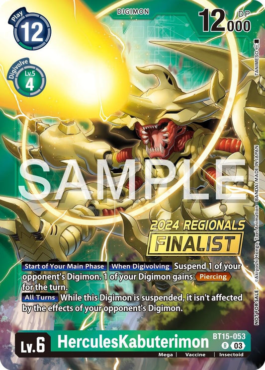 Image for HerculesKabuterimon (2024 Regionals Finalist) - Digimon Card Game