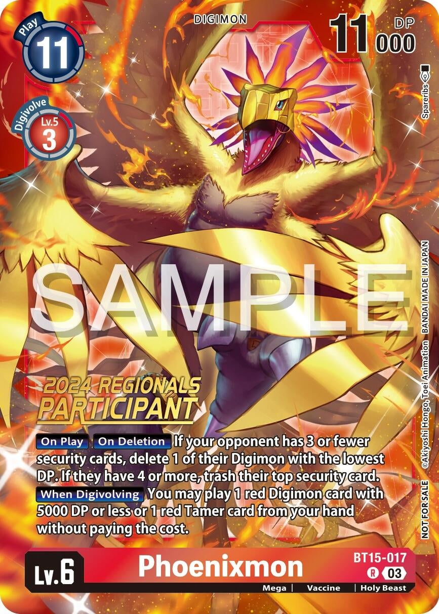 Image for Phoenixmon (2024 Regionals Participant) - Digimon Card Game