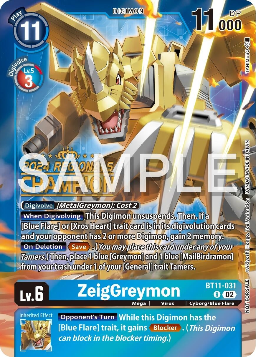 Image for ZeigGreymon (2024 Regionals Champion) - Digimon Card Game