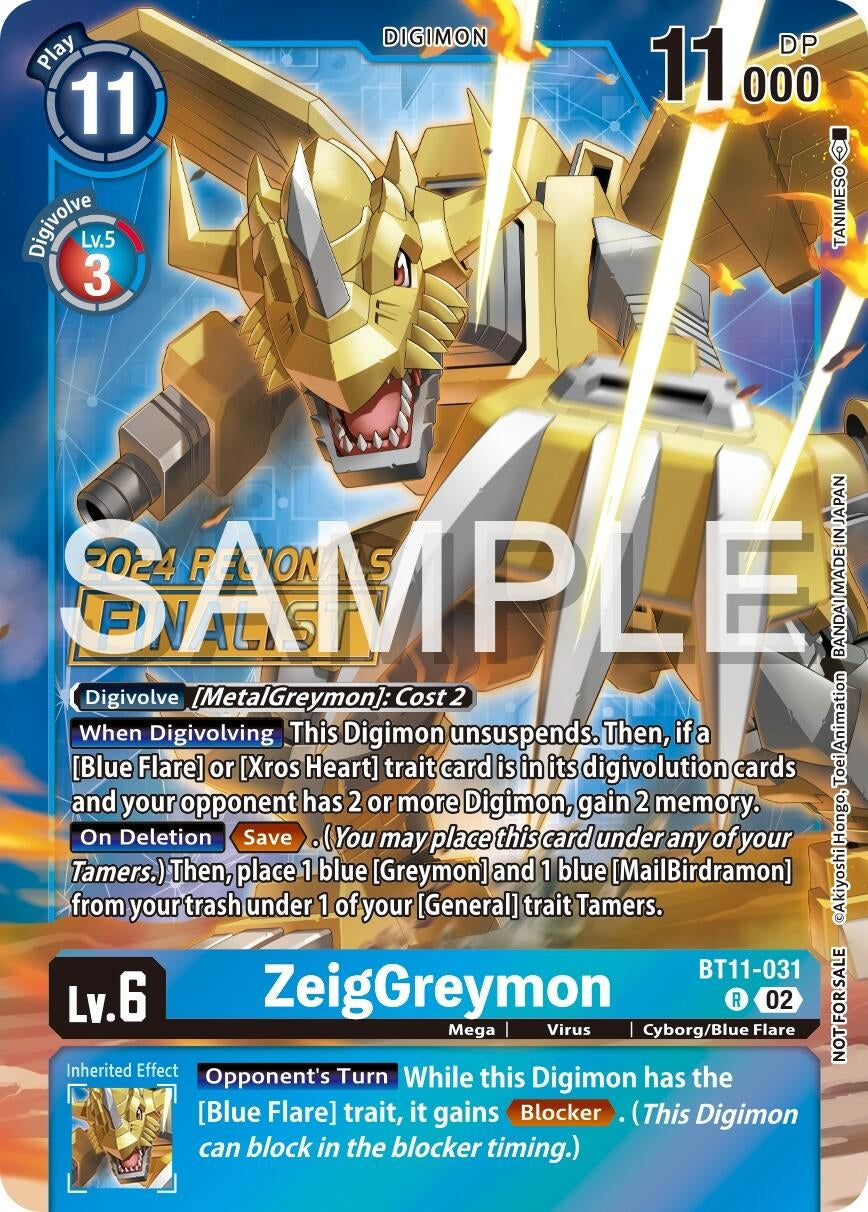Image for ZeigGreymon (2024 Regionals Finalist) - Digimon Card Game