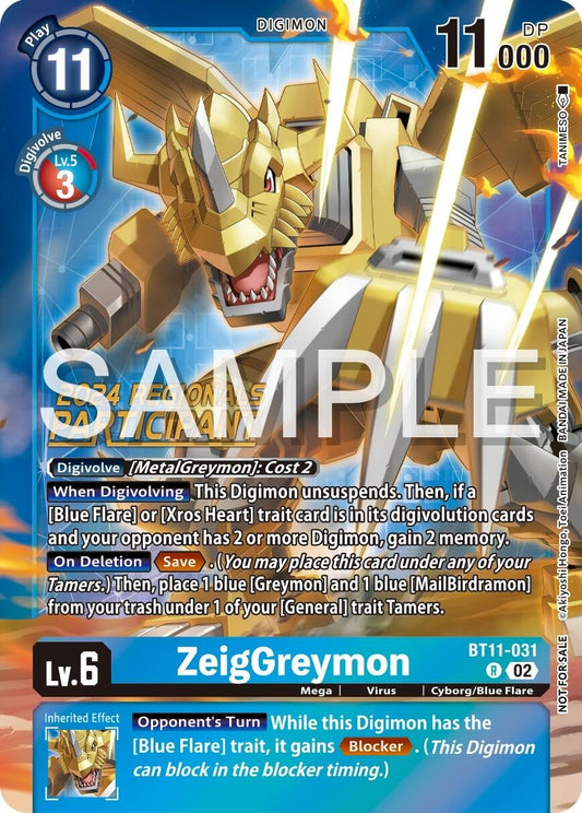 Image for ZeigGreymon (2024 Regionals Participant) - Digimon Card Game