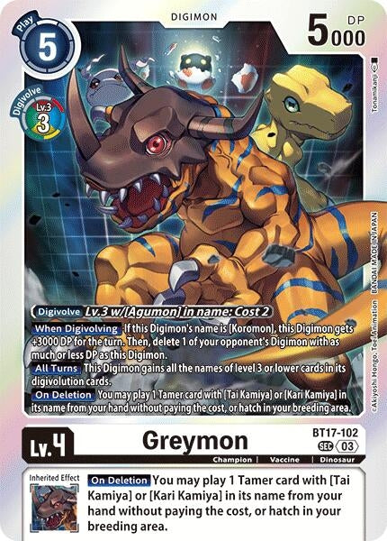 Image for Greymon - Digimon Card Game