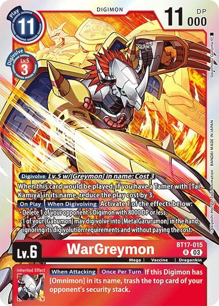 Image for WarGreymon - Digimon Card Game
