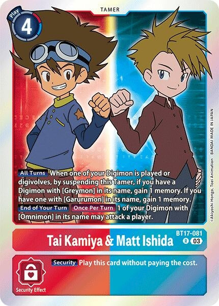 Image for Tai Kamiya & Matt Ishida - Digimon Card Game