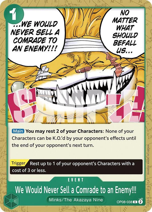 Image for We Would Never Sell a Comrade to an Enemy!!! - One Piece Card Game