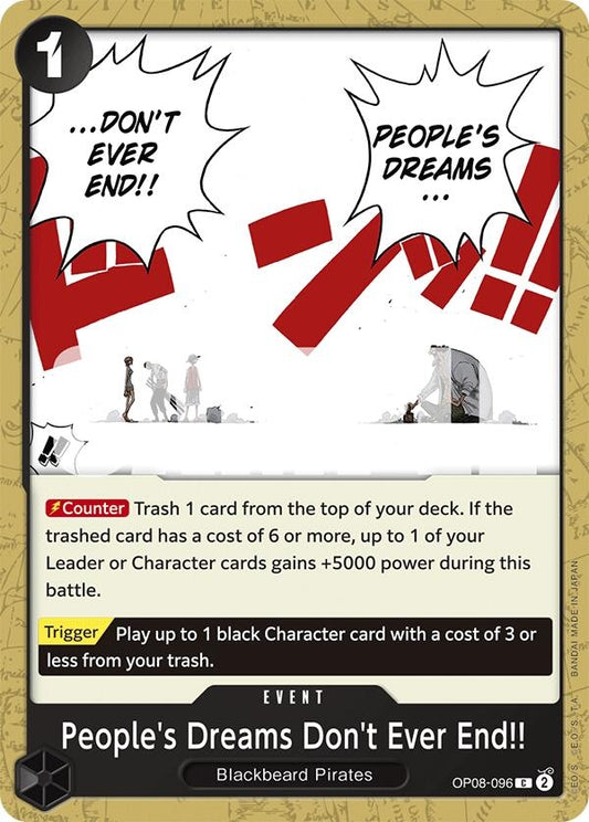 Image for People's Dreams Don't Ever End!! - One Piece Card Game