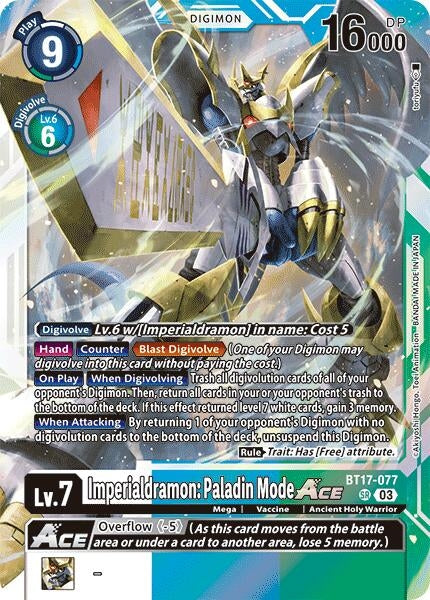 Image for Imperialdramon: Paladin Mode ACE - Digimon Card Game