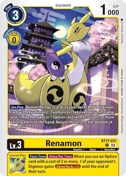 Image for Renamon - Digimon Card Game