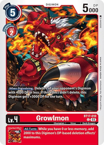 Image for Growlmon - Digimon Card Game