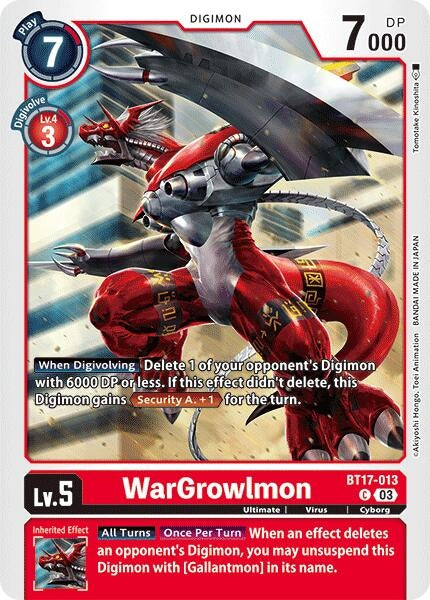 Image for WarGrowlmon - Digimon Card Game