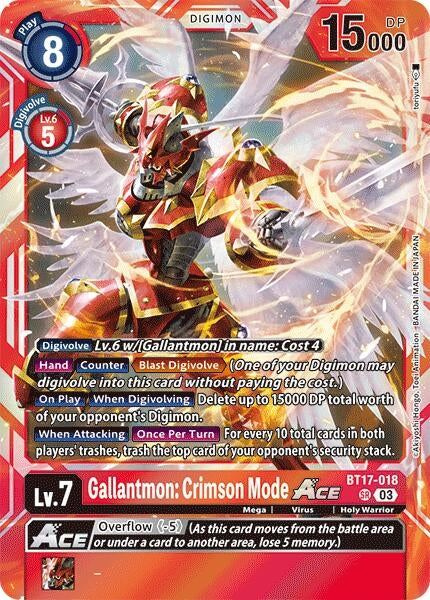 Image for Gallantmon: Crimson Mode ACE - Digimon Card Game