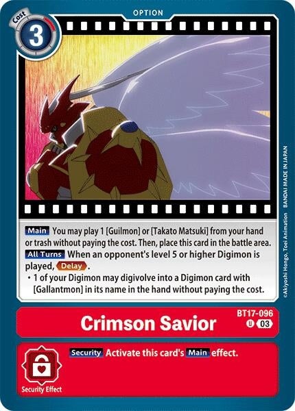 Image for Crimson Savior - Digimon Card Game
