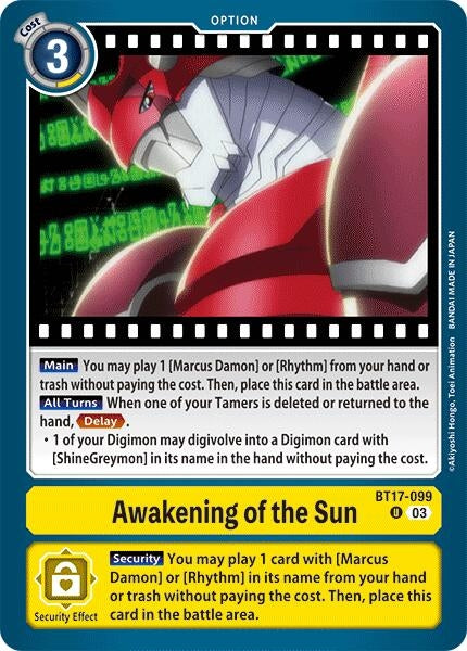 Image for Awakening of the Sun - Digimon Card Game