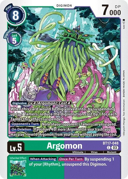 Image for Argomon - BT17-048 - Digimon Card Game