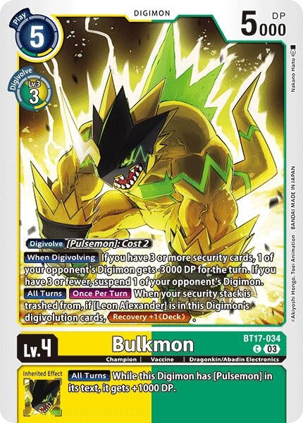 Image for Bulkmon - Digimon Card Game