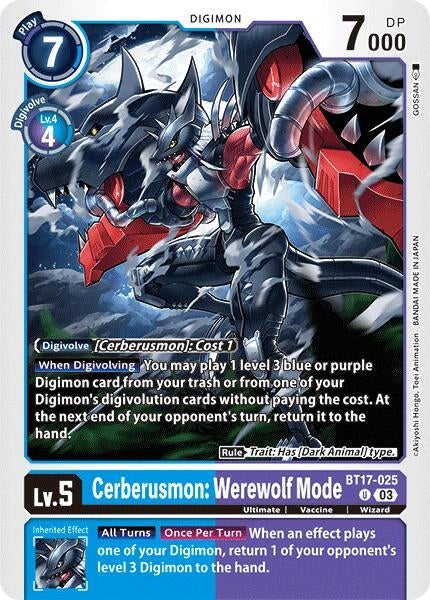 Image for Cerberusmon: Werewolf Mode - Digimon Card Game