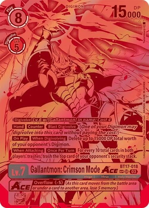 Image for Gallantmon: Crimson Mode ACE (Textured) - Digimon Card Game