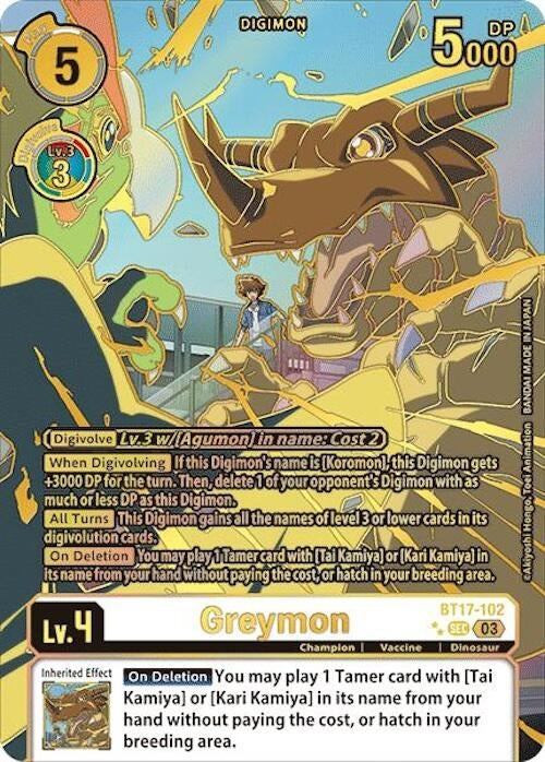 Image for Greymon (Right) (Textured) - Digimon Card Game