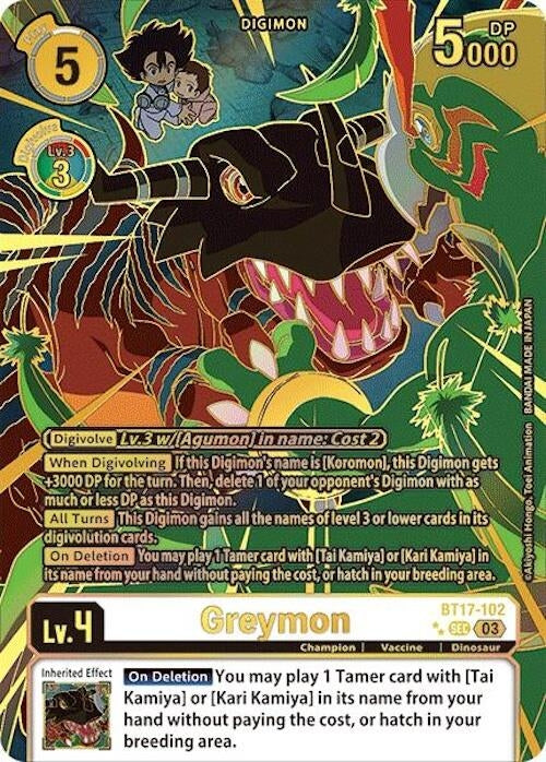 Image for Greymon (Left) (Textured) - Digimon Card Game