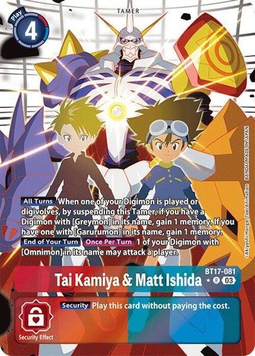 Image for Tai Kamiya & Matt Ishida (Alternate Art) - Digimon Card Game