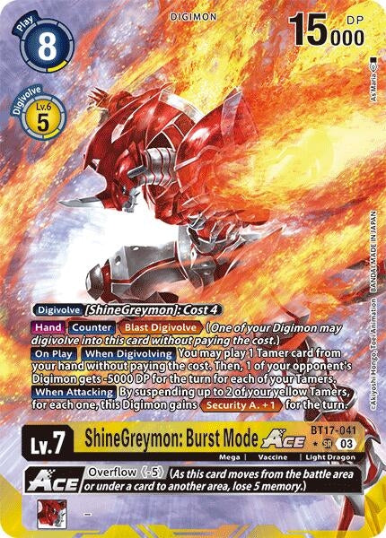 Image for ShineGreymon: Burst Mode ACE (Alternate Art) - Digimon Card Game