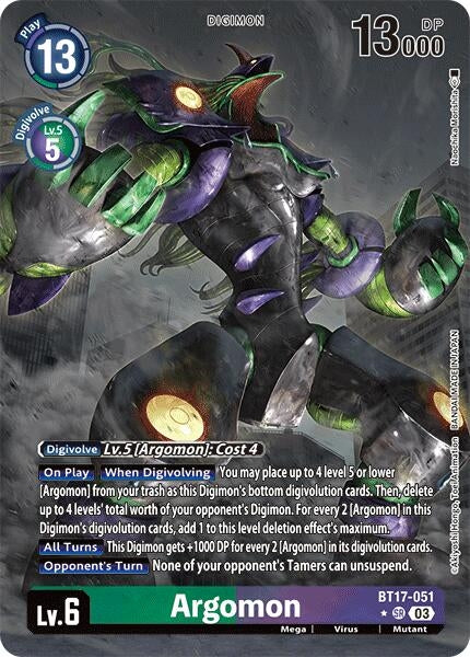 Image for Argomon - BT17-051 (Alternate Art) - Digimon Card Game