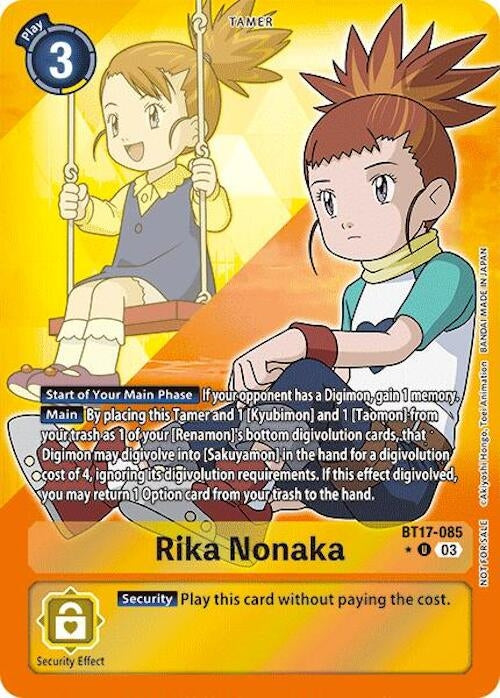 Image for Rika Nonaka (Alternate Art) - Digimon Card Game