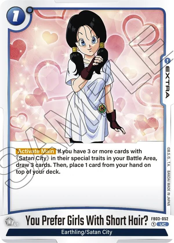 Image for You Prefer Girls With Short Hair? - Dragon Ball Super: Fusion World