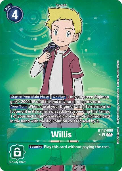 Image for Willis (Box Promotion Pack: Secret Crisis) - Digimon Card Game
