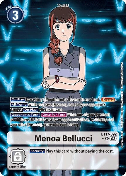Image for Menoa Bellucci (Box Promotion Pack: Secret Crisis) - Digimon Card Game