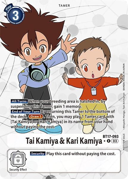 Image for Tai Kamiya & Kari Kamiya (Box Promotion Pack: Secret Crisis) - Digimon Card Game