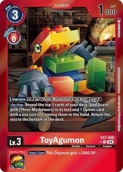 Image for ToyAgumon - EX7-008 (Foil) - Digimon Card Game