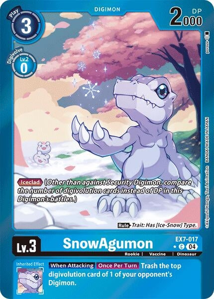 Image for SnowAgumon (Foil) - Digimon Card Game