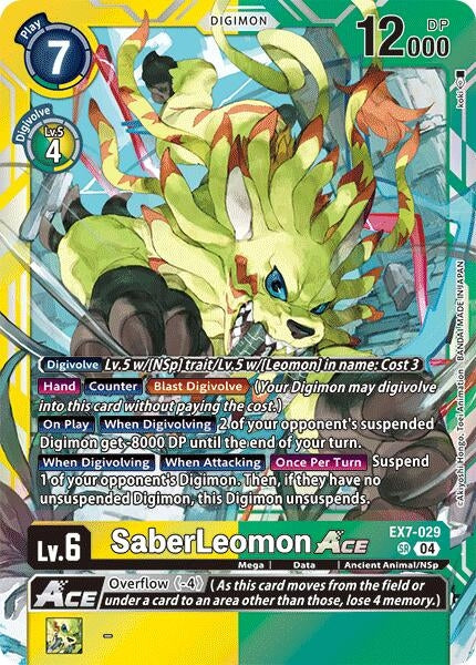 Image for SaberLeomon ACE - Digimon Card Game