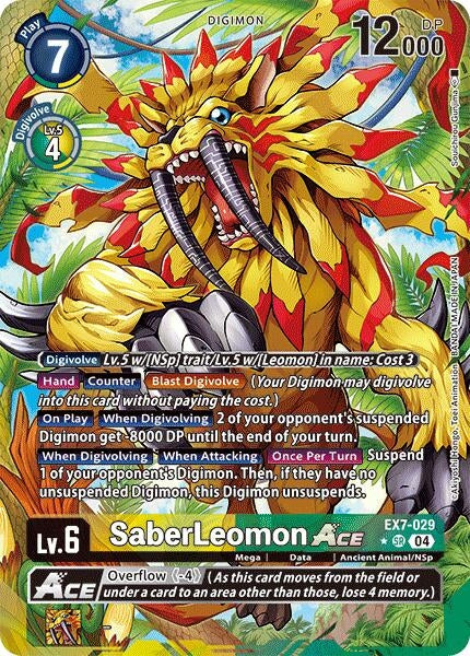 Image for SaberLeomon ACE (Alternate Art) - Digimon Card Game