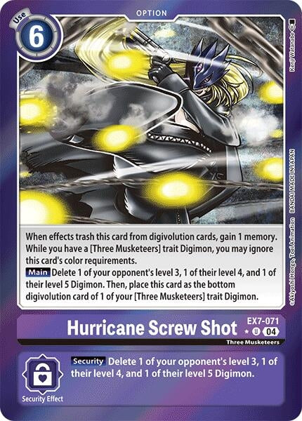 Image for Hurricane Screw Shot (Foil) - Digimon Card Game